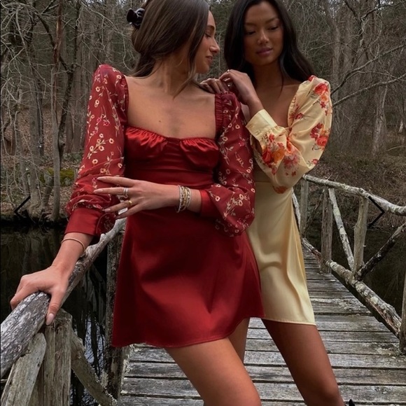 Puff Sleeve Mini Dress 